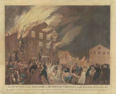 The Burning of the Theatre, Richmond, Virginia alkotó: Benjamin Tanner
