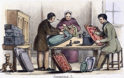 Japanning, a The Cochineal and Lac Insects in Graphic Illustrations of Animals - Hasznosságuk bemutatása az embernek az élet során és a halál utáni felhasználás során, 1845 körül. alkotó: Benjamin Waterhouse Hawkins