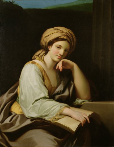 Szibilla könyvvel, Raffaello Mengs (1728-79) festménye után, 1761 körül (olaj, vászon) alkotó: Benjamin West