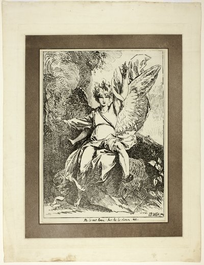 A feltámadás angyala, a Specimens of Polyautography első számából alkotó: Benjamin West