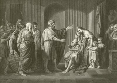 Kleombrotosz száműzése alkotó: Benjamin West