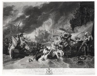 Hágai csata, 1692. május 29., William Woollett (1735-85) metszete 1781 (aquatinta) alkotó: Benjamin West