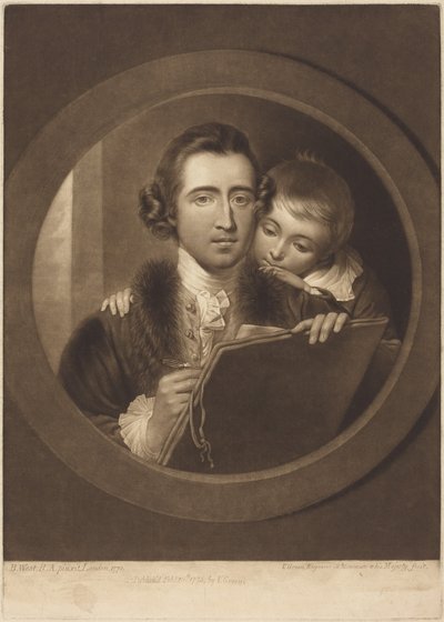 Benjamin West és fia, Raphael Lamar West alkotó: Benjamin West