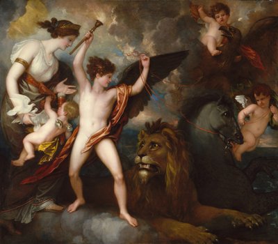 Omnia Vincit Amor, avagy A szerelem ereje a három elemben alkotó: Benjamin West