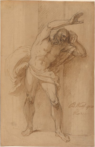 Tanulmány a keresztre feszítéshez alkotó: Benjamin West