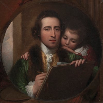 A művész és fia, Raphael alkotó: Benjamin West