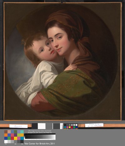A művész felesége, Erzsébet és fiuk, Raphael alkotó: Benjamin West