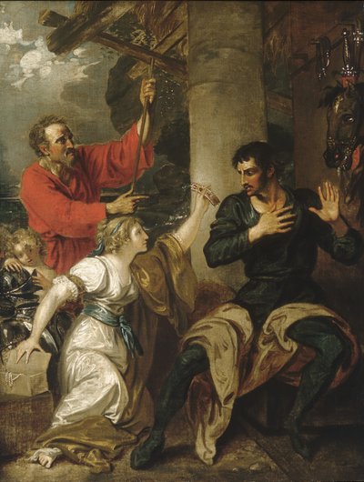 A Damsel és Orlando, kb. 1793. alkotó: Benjamin West