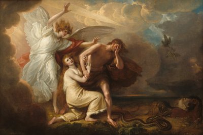 Ádám és Éva kiűzése a paradicsomból alkotó: Benjamin West