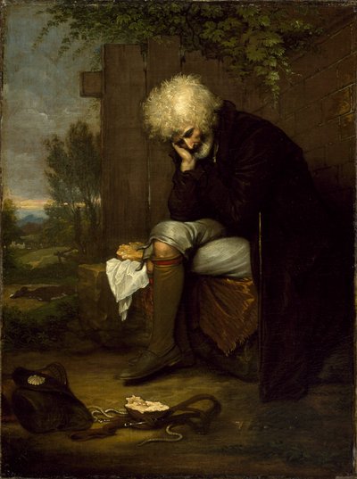 A halott szamarát gyászoló zarándok, 1775 körül alkotó: Benjamin West