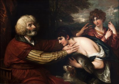 Tobias gyógyítja apja vakságát alkotó: Benjamin West