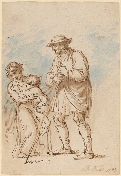 Vagabond család [recto] alkotó: Benjamin West