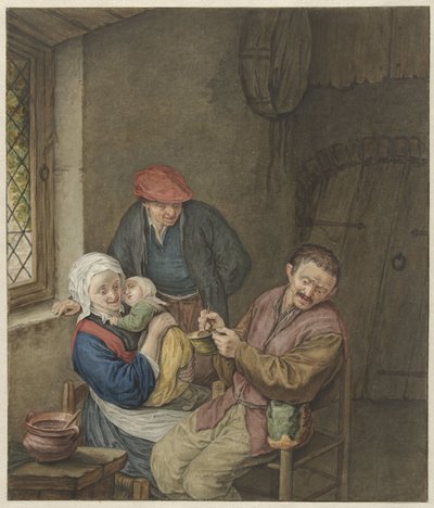 Farmer család a belső térben alkotó: Benjamin Wolff