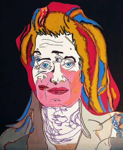 50 jelentős író a történelemben : Elfriede Jelinek, 2015 (olaj és akril, vászon) alkotó: Benoit Erwann Boucherot