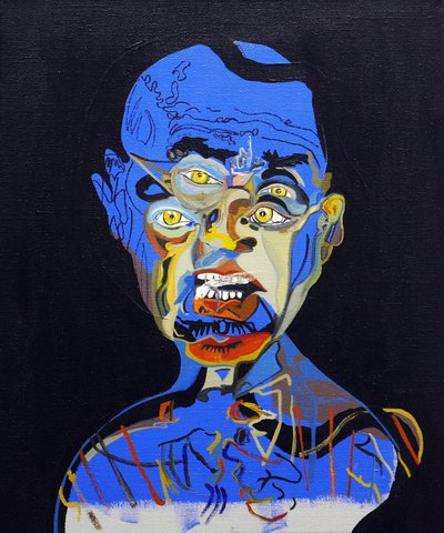 50 jelentős író a történelemben : James Ellroy, 2015 (olaj és akril, vászon) alkotó: Benoit Erwann Boucherot
