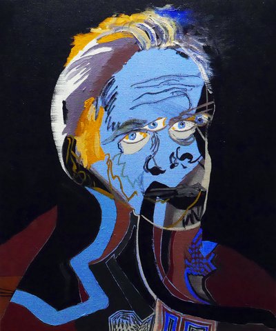 50 jelentős író a történelemben : Patrick Modiano, 2015 (olaj és akril, vászon) alkotó: Benoit Erwann Boucherot