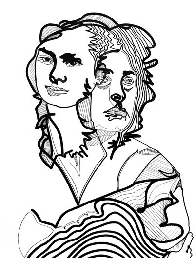Entre-deux 7, 2022 (akril, papír) alkotó: Benoit Erwann Boucherot