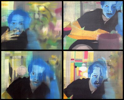 Ember a Holdon, 2003 (olaj, 4 egymás mellé helyezett vászonra) alkotó: Benoit Erwann Boucherot