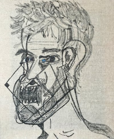 Surautoportrait main levée, 2017 (olaj, vászon) alkotó: Benoit Erwann Boucherot