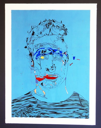 Surportrait : Egy férfi, 2015 (akril, vászon) alkotó: Benoit Erwann Boucherot