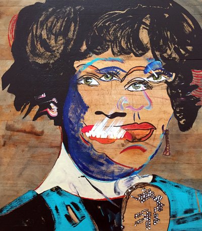 Surportrait : Whitney Houston, 2020 (olaj és akril, fa) alkotó: Benoit Erwann Boucherot
