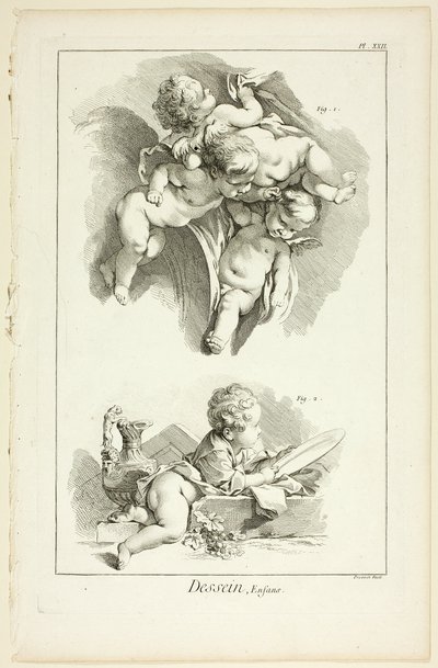 Tervezés: Gyermekek, az Encyclopédie-ből alkotó: Benoit Louis Prevost