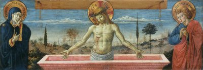 A szomorúság embere Szűz és Szent János evangélista között, 1469-1474. alkotó: Benozzo Gozzoli