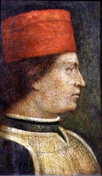 Egy vörös kalapos férfi feje (tempera a panelen) alkotó: Benozzo di Lese di Sandro Gozzoli