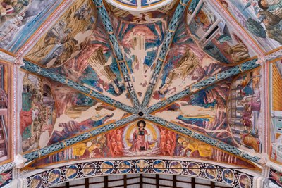 Szent Ferenc élete, a központi apszis boltozatában alkotó: Benozzo di Lese di Sandro Gozzoli
