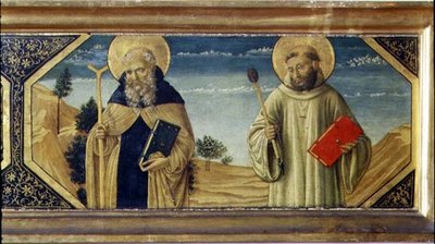 Szent Antal apát és Szent Benedek (panel) (78957 részlet) alkotó: Benozzo di Lese di Sandro Gozzoli