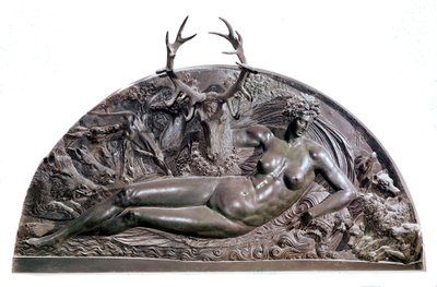 Fontainebleau Bas nimfa bronz domborműve, Benvenuto Cellini (1500-1571) Anet kastélyából. 1542 Dim. 409x205 cm Párizs, Musee du Louvre alkotó: Benvenuto Cellini