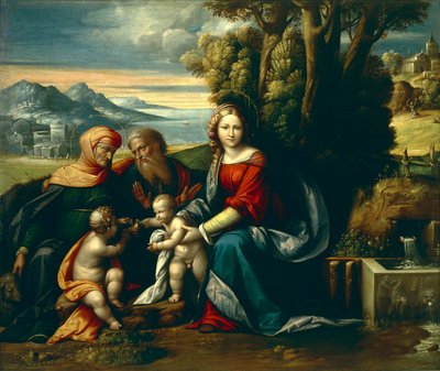 Szent beszélgetés, Benvenuto Garofalo (1481-1559) alkotó: Benvenuto Tisi da Garofalo