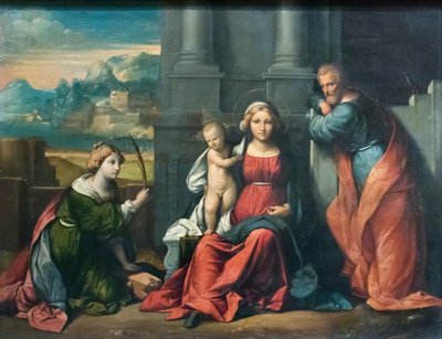 Szent Család (olaj, vászon) alkotó: Benvenuto Tisi da Garofalo