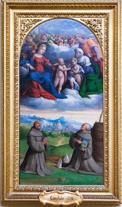 Szent család és szentek alkotó: Benvenuto Tisi da Garofalo