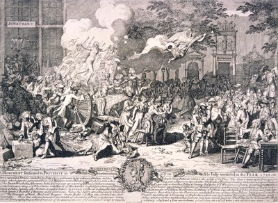 „Az utókornak szentelt emlékmű az 1720-ban elkövetett hihetetlen ostobaság emlékére” alkotó: Bernard Baron