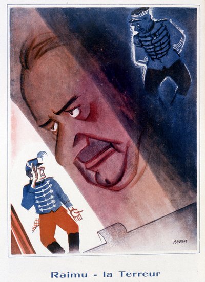 Raimu: A terror – Bernard Becan (Bernhard Kahn) (1890-1943) illusztrációja a „Fantasio” című filmben, 1932.11.15. alkotó: Bernard Becan