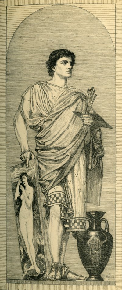 Apelles: mozaik terv, c1864, 1881. alkotó: Bernard Collier