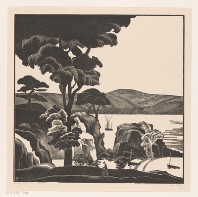 Breton Bay (eredeti cím az objektumon) alkotó: Bernard Essers (signed by artist)