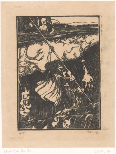 Cuchulainn a szörfözés ellen küzd alkotó: Bernard Essers (signed by artist)