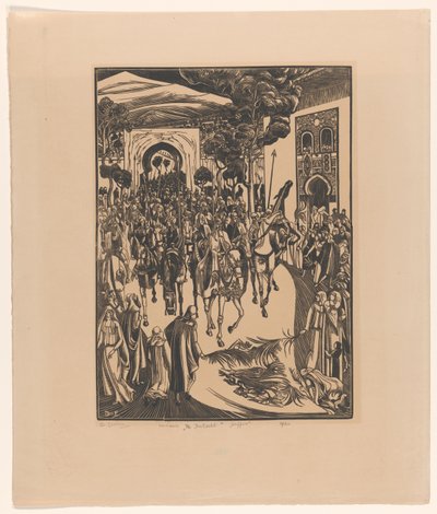De Intocht (eredeti cím az objektumon) Saffia (eredeti cím az objektumon) alkotó: Bernard Essers (signed by artist)