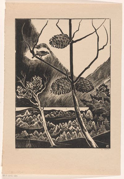 Dennentak (eredeti cím a tárgyon) alkotó: Bernard Essers (signed by artist)
