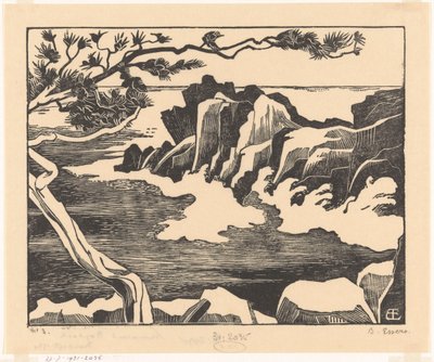 Sziklás part Saint-Raphaëlben alkotó: Bernard Essers (signed by artist)