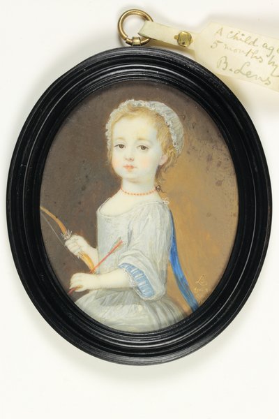 Egy kisgyermek 1714-ben született, 1716 körül (akvarell elefántcsonton) alkotó: Bernard III Lens