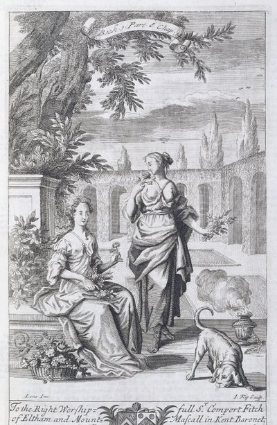A szaglás etikája, illusztráció Anthony Le Grand "A filozófia alapelvei" 1. könyvének 8. részének 14. fejezetéből, Johannes Kip (165253-1722) metszete, 1694. alkotó: Bernard III Lens