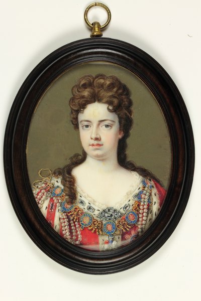 Anna királynő (akvarell elefántcsonton) alkotó: Bernard III Lens