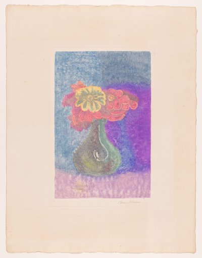 Váza virágokkal alkotó: Bernard Klene (signed by artist)