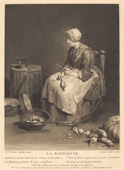 A gereblye alkotó: Bernard Lépicié after Jean Siméon Chardin
