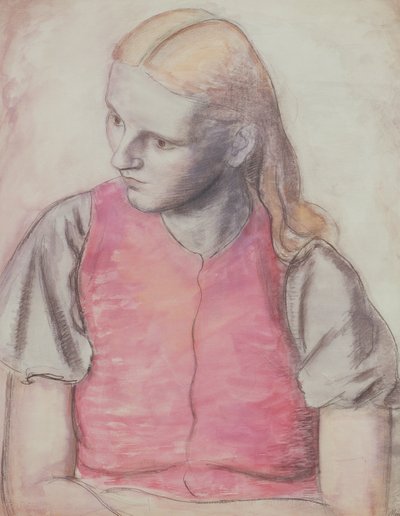 A művész feleségének portréja, 1926 körül (ceruza és akvarell) alkotó: Bernard Meninsky