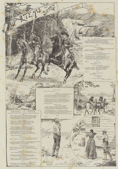 Artemis in Sierra, Bret Harte alkotó: Bernard Partridge