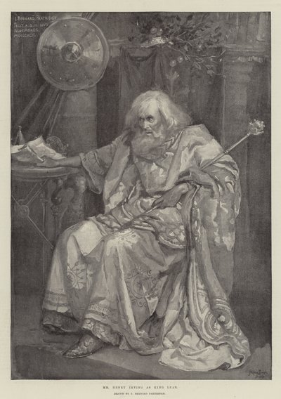 Henry Irving úr mint Lear király alkotó: Bernard Partridge